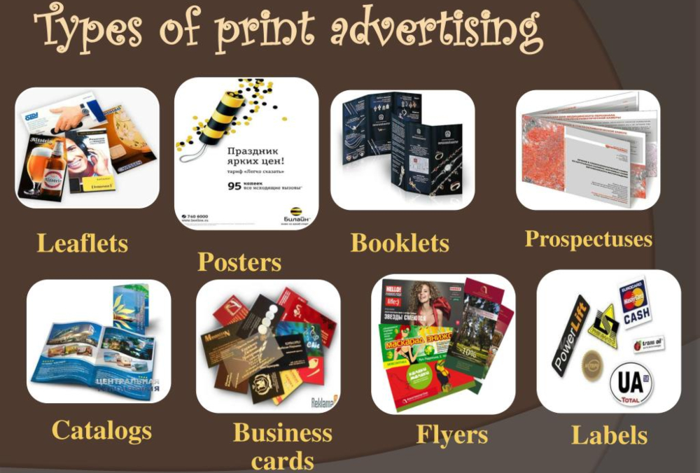 Types Print Advertising - Dreams